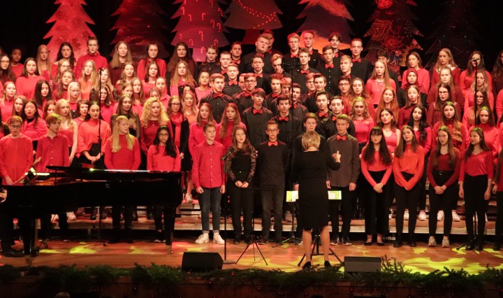 Der Schulchor beim Weihnachtskonzert 2019